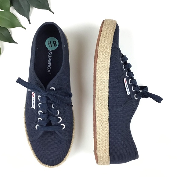 superga espadrilles navy